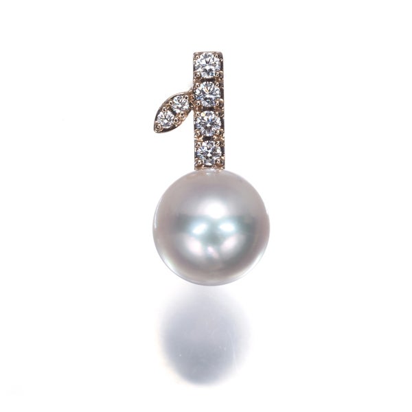 TASAKI タサキ ピアス パール 真珠 8.3mm ダイヤ ダイヤモンド 0.07ct