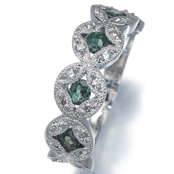 アレキサンドライト 0.63ct ダイヤ ダイヤモンド 0.22ct ミルグレイン