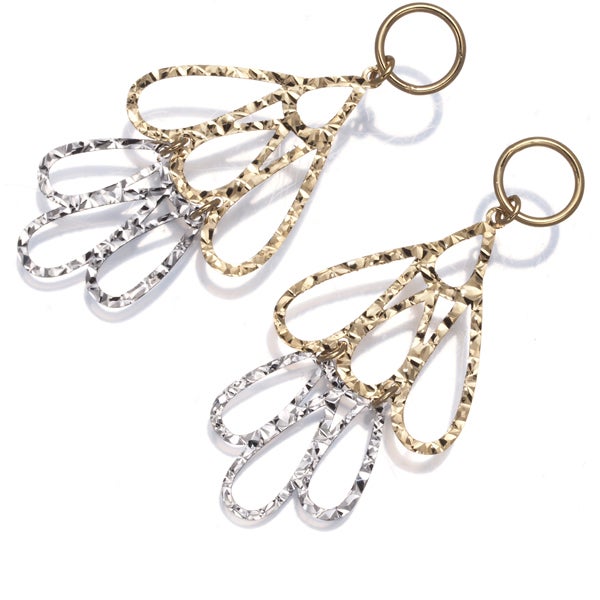 コンビカラー チャーム ピアス K18YG/WG 【中古】GENJ | グリーバー