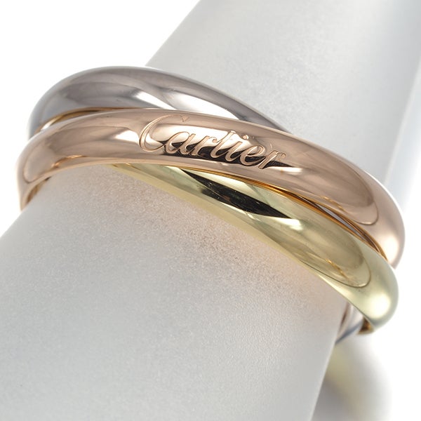 【カルティエ/Cartier】 トリニティリング 9号 K18YG/WG/PG カルティエ トリニティ リング スリーカラー クラシック 59号 K18YG/WG