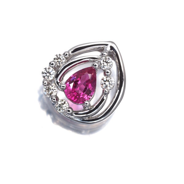 GSTV ペンダントトップ ルビー 0.30ct ダイヤ ダイヤモンド 0.10ct