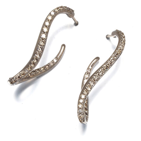 カシケイ ピアス ブラウン ダイヤ ダイヤモンド 1.10ct マーシネス