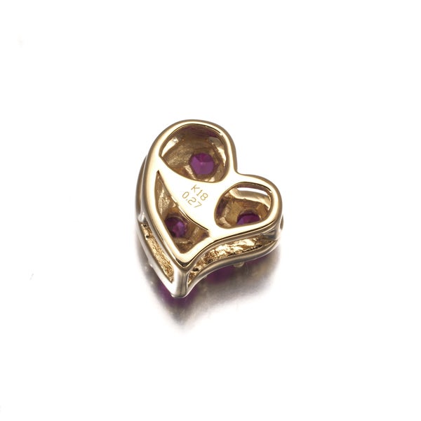 ポイントアップ対象商品】 ルビー 0.27ct ハート ペンダントトップ