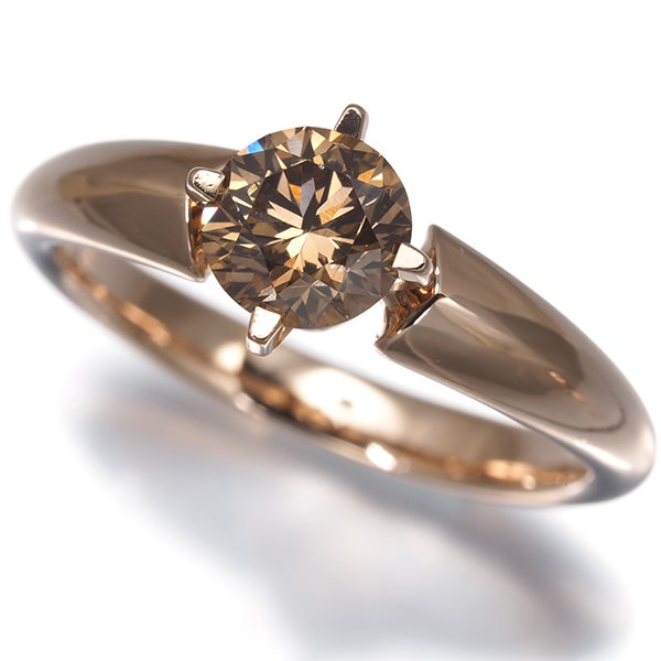 カシケイ リング ブラウン&クリア ダイヤ ダイヤモンド 1.05ct/0.03ct