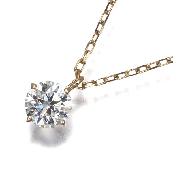 フェスタリア ネックレス  ダイヤ 0.204ct E SI2 EX  一粒 K18YG 鑑定書