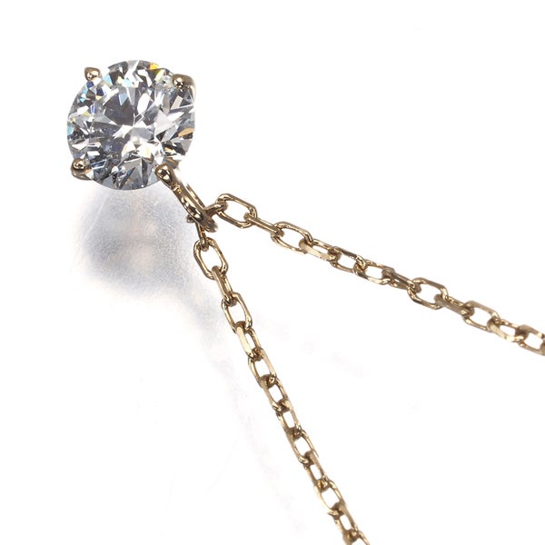 フェスタリア ネックレス  ダイヤ 0.204ct E SI2 EX  一粒 K18YG 鑑定書
