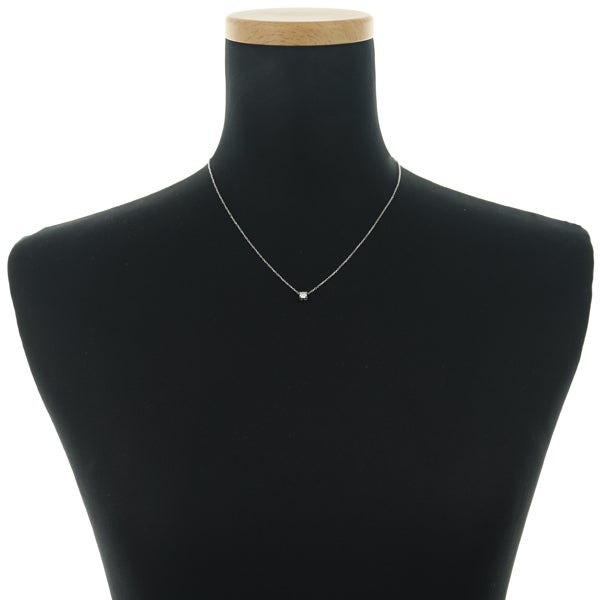 カルティエ ネックレス  ダイヤ 0.24ct E VVS2 3EX Cドゥ ソリテール K18WG 保/鑑