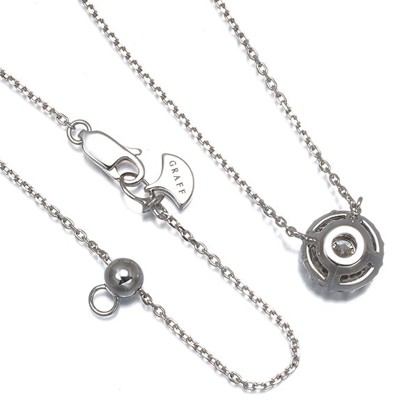 グラフ ネックレス  ダイヤ 0.46ct G VVS2 アイコン ラウンド K18WG 保証書