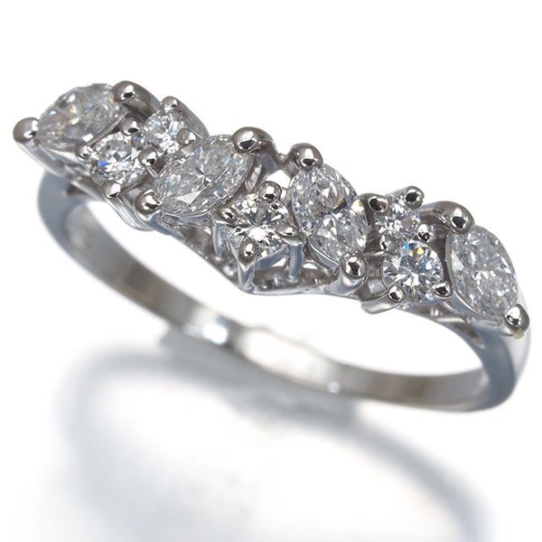 ミキモト リング  ダイヤ 0.53ct  マーキスカット 2種カット 11号 Pt950 