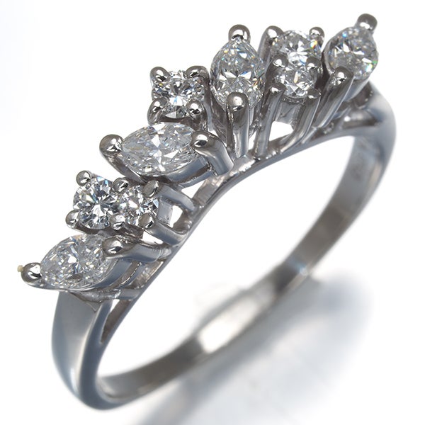 ミキモト リング  ダイヤ 0.53ct  マーキスカット 2種カット 11号 Pt950 
