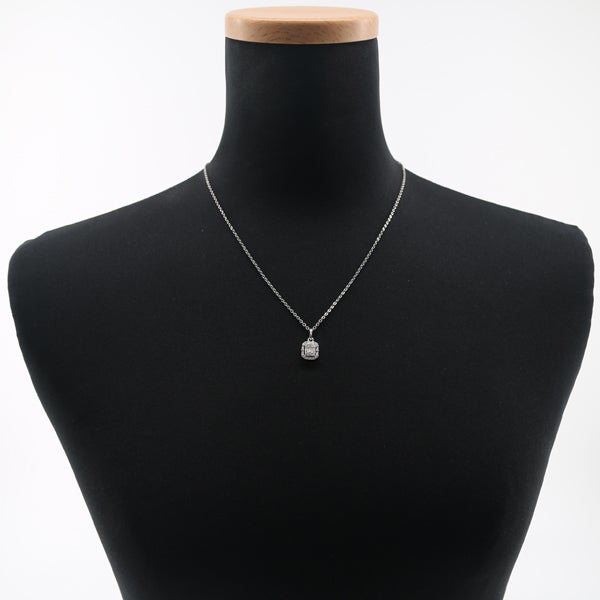 ダイヤ 0.30ct テーパー 2種カット  ペンダントトップ K18WG 